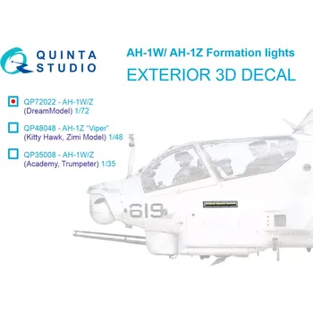 Plastikový model Quinta studio 1/72 AH-1W/Z Formation (slime) lights (DREAM M.)