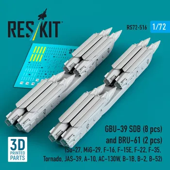 Plastikový model Reskit 1/72 GBU-39 SDB (8 pcs) and BRU-61 (2 pcs.)