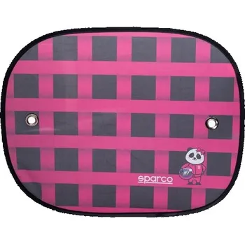 Autodoplněk Clony sluneční na boční okno SPARCO červené 44x36 cm 2ks