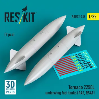 Plastikový model Reskit 1/32 Tornado 2250L underwing fuel tanks (RAF,RSAF)