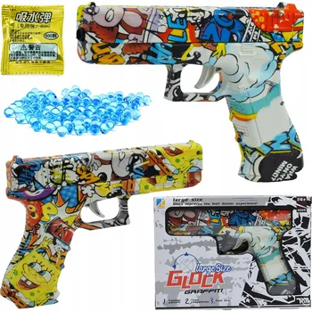 Dětská zbraň PISTOLE PUŠKA NA GELOVÉ KULIČKY, BEZPEČNÁ