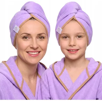 Obraz Turban na hlavu Babymam bavlna fialový