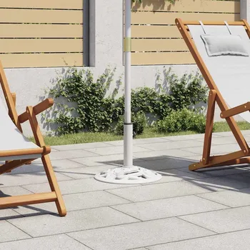 Stojan na slunečník vidaXL Stojan na slunečník černý a 9 kg 40 cm litina [47864] Barva: Bílá