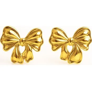 Náušnice ROZTOMILÉ NÁUŠNICE Z OCELI POZLÁCENÉ ZLATEM - MAŠLIČKY