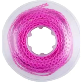 Dentální hygiena Kontinuální ortodontický gumový řetěz 2,8 mm 4,57 m Nepřetržitý elastický typ pro rovnátka Zubařský materiál růžovo-fialová