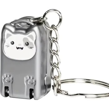 Kleště na nehty Rotační kleštičky na nehty s přívěskem koťátka Nástroj pro péči o nehty Skládací nerezové kleštičky na nehty