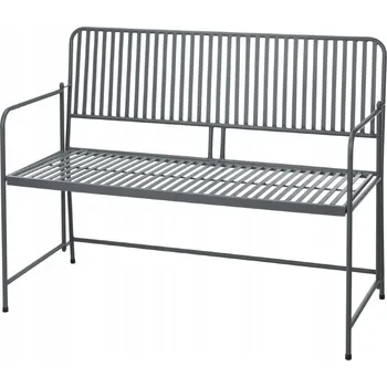 Zahradní lavice Lavička s opěradlem, kovová, 118 x 80 cm
