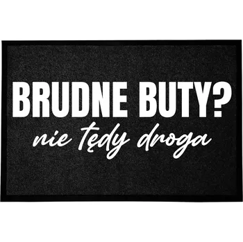 VSTUPNÍ ROHOŽKA 40X60CM ČERNÁ DO DOMU VTIPNÁ ZÁBAVNÁ TUDY NE