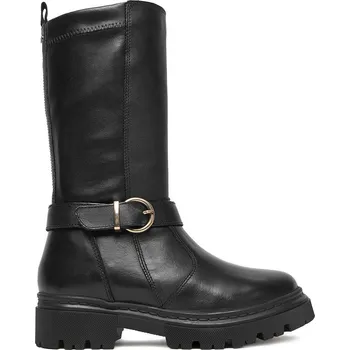 Dámské kozačky Lasocki dětské kozačky z přírodní kůže černé barvy, velikost 34