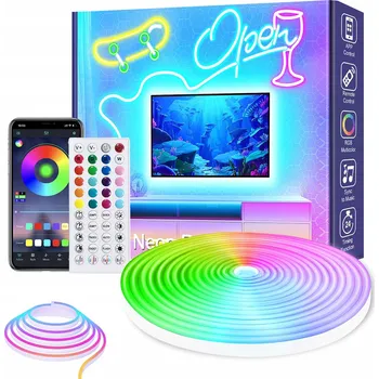 LED páska LED Páska Lano RGB Flexibilní Dekorativní Neon 6M DÁLKOVÝ OVLADAČ Aplikace