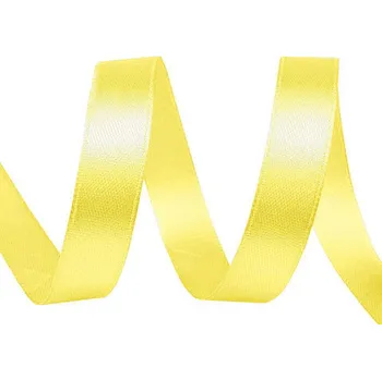 Stuha Atlasová stuha svazky po 5 m šíře 12 mm, malé, 15 žlutá světlá