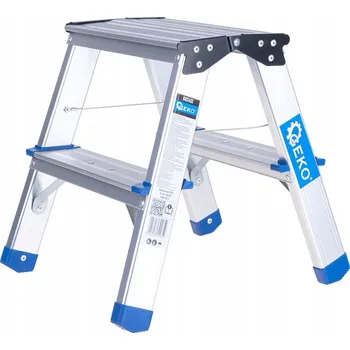 Žebřík ŽEBŘÍK ŽEBŘÍK OBOUSTRANNÝ 2X3 150KG HLINÍKOVÝ PEVNÝ 2 STUPŇOVÝ