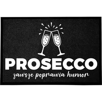 Rohožka VSTUPNÍ ROHOŽKA 40X60 CM ČERNÁ - PROSSECO ZLEPŠUJE NÁLADU