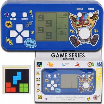 Herní konzole ELEKTRONICKÁ RETRO HRA PŘENOSNÁ MINI KONZOLE NA BATERIE TETRIS PRO DĚTI