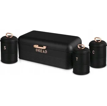 Dóza na potraviny Chlebník sada Berlinger Haus černý kov