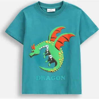 Chlapecké tričko Chlapecké tričko tyrkysové, triko s krátkým rukávem, velikost 104 Coccodrillo WC5