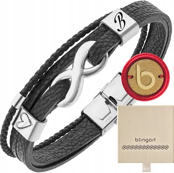 Náramek Kožený náramek Nekonečno Ocel