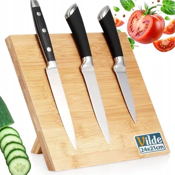 Stojan na nože Stojan na nože Vilde 21 cm, hnědý bambus