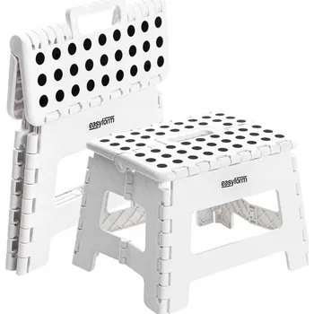 Stolička EasyForm skládací stolička / taburet s protiskluzovou úpravou, 22 cm, bílá, plast