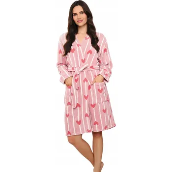 Dámský župan Dámský župan SRDÍČKA CLEVE růžový L/XL