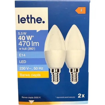 Žárovka 128x LETHE LED Žárovky 5,5W 70lm E14 TEPLÁ BARVA 2 ks F