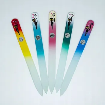 Fulgent World Sada 5 ks skleněných pilníků na nehty s motivem koček