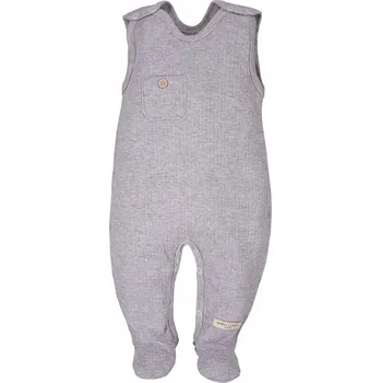 Dupačky Kojenecké dupačky s kapsou SIMPLY COMFY šedé 56