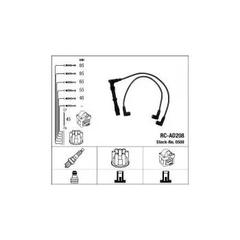Zapalovací kabel Sada kabelů pro zapalování NGK RC-AD208 - AUDI