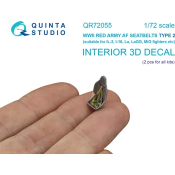 Plastikový model Quinta studio 1/72 WWII Red Army AF Seatb.(for 2 seats) Type 2