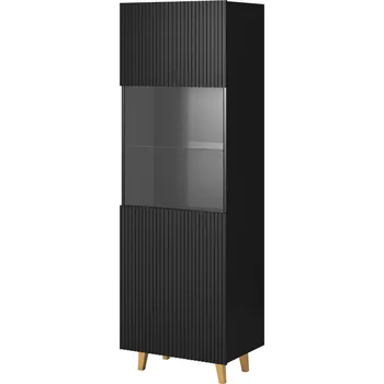 Knihovna Vitrína černá matná 182 x 60 x 40 cm Homlando