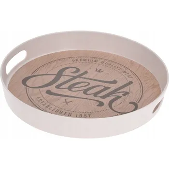 Sada 3 servírovacích táců Excellent Houseware, melamin, 30x4 cm, bílá/hnědá