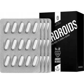 Péče o vousy Angry Beards Beardroids kapsle pro růst vousů