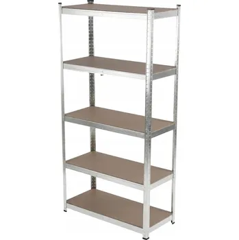 Dílenský regál Kovový regál do skladu, dílny, zásuvný, 5 polic 180×90×40 cm, nosnost 875 kg