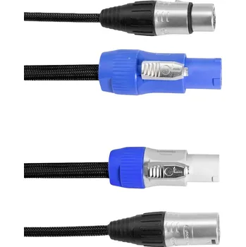 Řízení osvětlovací techniky Eurolite Power-Hybrid DMX propojovací kabel [1x XLR zásuvka 5pólová - 1x XLR zásuvka 5pólová ] 1.5 m