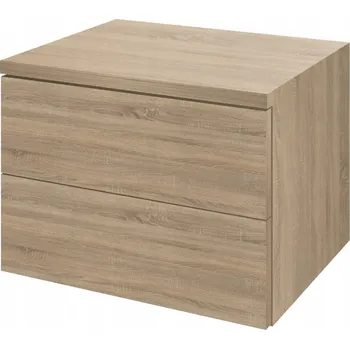 Noční stolek Noční stolek závěsný se dvěma zásuvkami, click-on, dub sonoma, šířka 40 cm