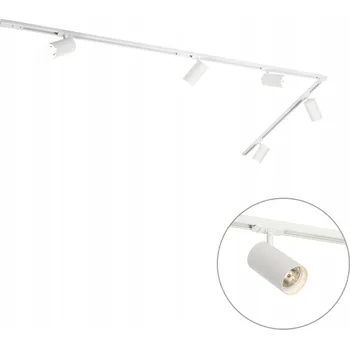 IP kamera Moderní lištový systém s 5 bílými 1-fázovými reflektory GU10 70mm -