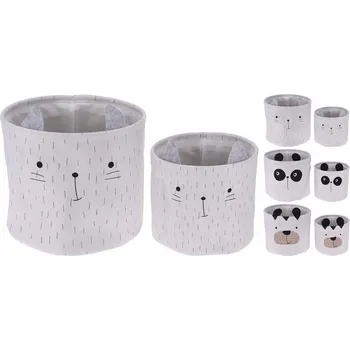 Úložný box Koše na hračky Home Styling Collection HZ1990520 šedé 2 ks