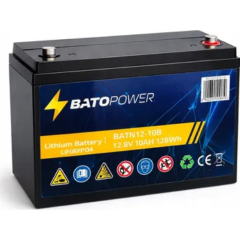 Záložní baterie AKUMULÁTOR LiFePO4 BMS 12V 10Ah PRO SONDU, KOLOBĚŽKU, AUTÍČKO BATOPOWER