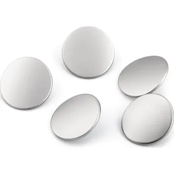 Knoflík Kovový knoflík velikost 28", 32", velké, 2 (32") stříbrná