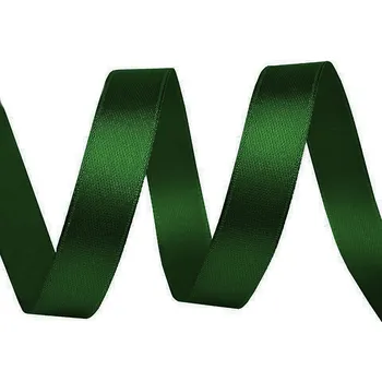 Stuha Atlasová stuha svazky po 5 m šíře 12 mm, malé, 49 zelená lesní