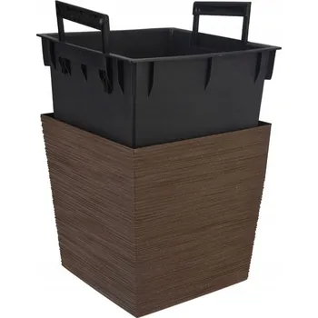 Květináč Květináč 23,5 cm plast hnědý