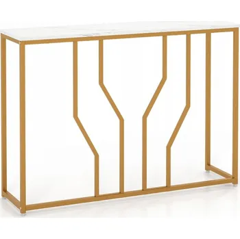 Konferenční stolek Konzolový Stolek Costway , matně bílý, 110 x 80 x 30 cm