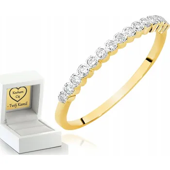 Prsten ZLATÝ PRSTÝNEK S BRILIANTY + GRAVÍROVÁNÍ 585 SKLEP