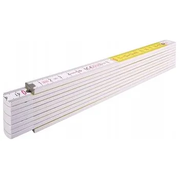 metr STABILA Skládací metr 2m 417 buk, bílo-žlutý, 10 dílů