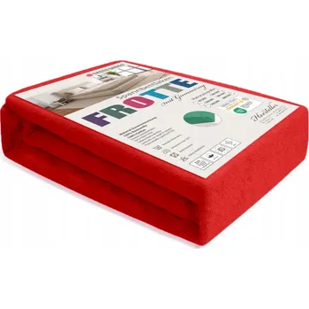 Prostěradlo Froté prostěradlo s gumičkou, červené, 200 x 200 cm