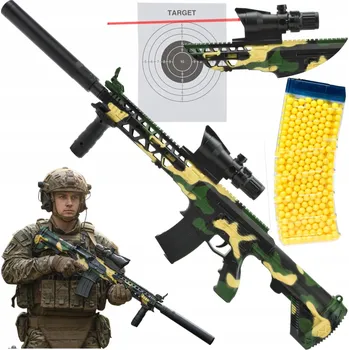 Dětská zbraň Skleplolki Puška MASKÁČOVÝ WIELKI PUŠKA MASZYNOWY NA KULKI