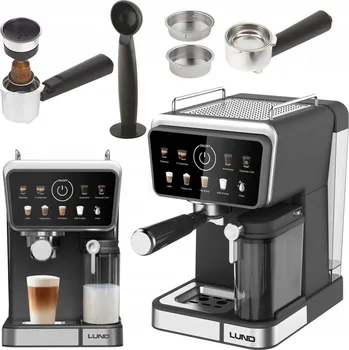 Kávovar AUTOMATICKÝ KÁVOVAR AUTOMATICKÝ 20 BAR 1350W S NAPĚŇOVAČEM MLÉKA LUND