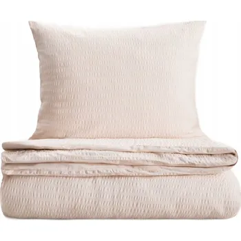 Povlečení Povlečení RETIE z bavlněné kůry béžové 160x200 + 2*50x60 cm HOMLA