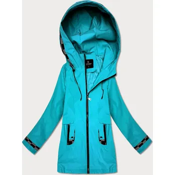 Dámská bunda Lekko ocieplana kurtka damska z kapturem Goodlookin niebieska (KK60413-2#) odstíny modré XXL (44)