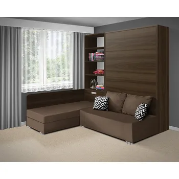 Postel Nabytekmorava Motorová sklápěcí postel s pohovkou bez LED a skříně VS 21066 7418/ORE9 180 x 200 cm